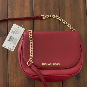 Michael Kors Bedford SM Crossbody Cherry Red NWT
